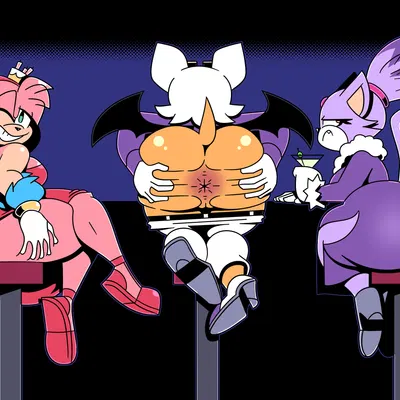 amy rose, blaze the cat, rouge the bat (cc-by-nc-nd, creative commons) created by ineptoutcast (artist)