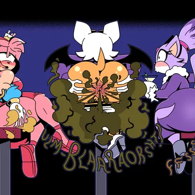 amy rose, blaze the cat, rouge the bat (sega, sonic the hedgehog (series)) created by ineptoutcast (artist)