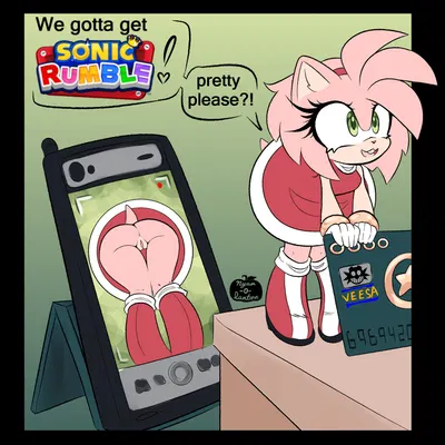 amy rose (eggman logo, sega) created by nyan-o-lantern