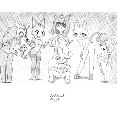 ankha (animal crossing), lolly (animal crossing), marshal (animal crossing) (animal crossing, nintendo) created by po qon