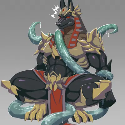 anubis, anubis reaper, reaper (overwatch) (blizzard entertainment, egyptian mythology) created by urakata5x