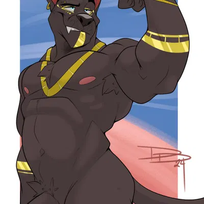 anubis (egyptian mythology, middle eastern mythology) created by dragondrawer