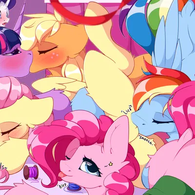 applejack (mlp), fluttershy (mlp), pinkie pie (mlp) (friendship is magic, hasbro) created by chura chu
