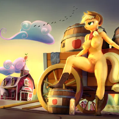 applejack (mlp) (friendship is magic, hasbro) created by hornyforest