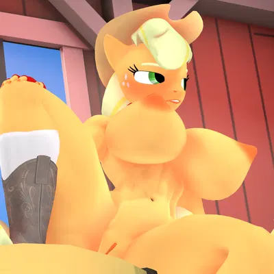 applejack (mlp) (friendship is magic, hasbro) created by purplefondue