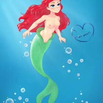 ariel (disney) (disney, the little mermaid (1989)) created by farwen