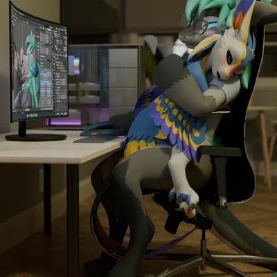 asher sterling, renyu kosente (blender (copyright)) created by beanthusiast