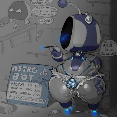 astro (astro bot) (astro bot (series), playstation) created by goatboydraws