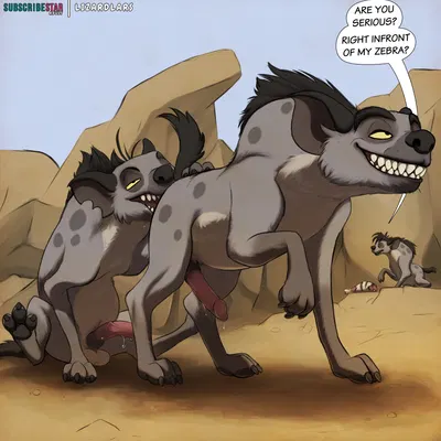 banzai (the lion king), ed (the lion king), shenzi (the lion king) (disney, in front of my salad) created by lizardlars