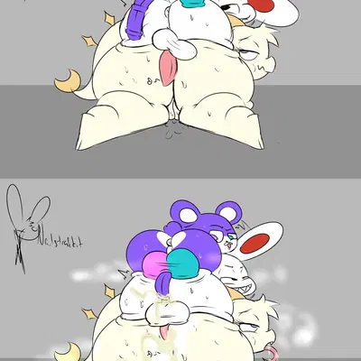 bearzel (chikn nuggit), bezel (chikn nuggit), fwench fwy (chikn nuggit) (chikn nuggit, mythology) created by nailstrabbit