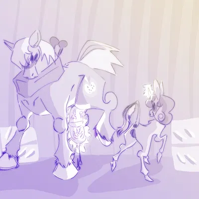 big macintosh (mlp), sweetie belle (mlp) (friendship is magic, hasbro) created by kitt3ngutzz