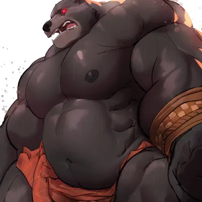 black bear guai (black myth: wukong) created by reland wolf