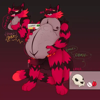 blaze (incinevorer) (nintendo, pokemon) created by makar-ro