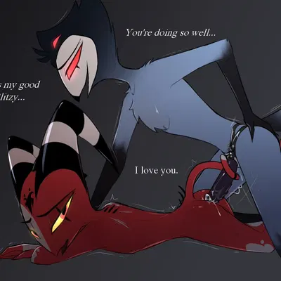 blitzo (helluva boss), stolas (helluva boss) (hellaverse, helluva boss) created by potatonebula