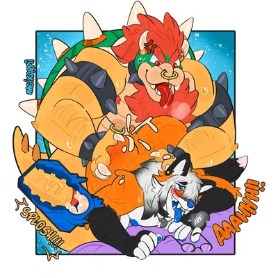 bowser, conroy (mario bros, mythology) created by magikarpii