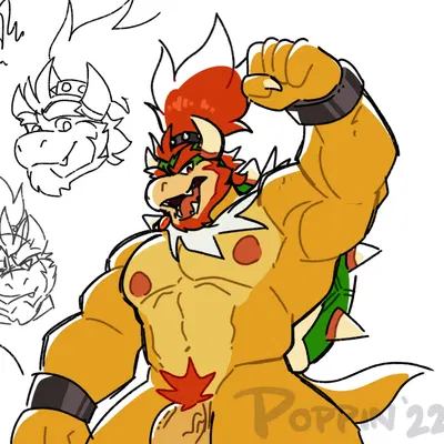 bowser jr. (mario bros, nintendo) created by poppin