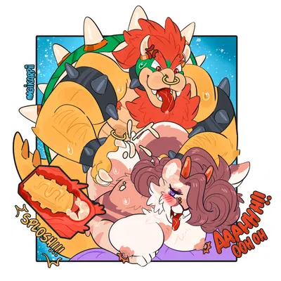bowser (mario bros, mythology) created by magikarpii