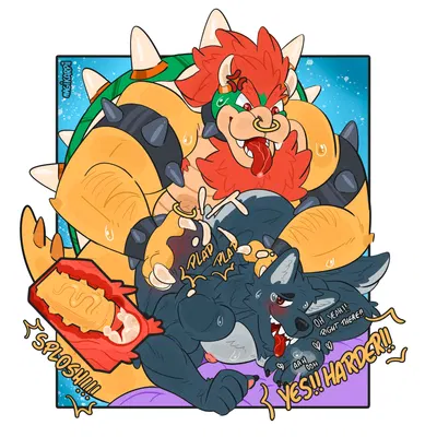 bowser (mario bros, mythology) created by magikarpii