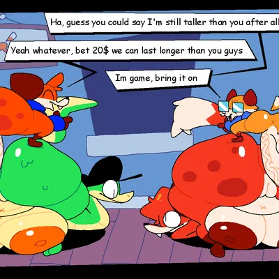 brew dafox (superiorfox), gravy dafox (superiorfox), lucy swallows (kit-cat klock) created by superiorfox