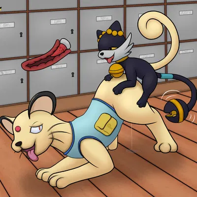 buki (rinrin), kura (persian) (beta pokemon games, everstone guild) created by gau (artist)