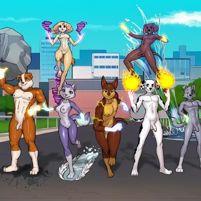 chase (paw patrol), everest (paw patrol), marshall (paw patrol) (paw patrol) created by diacordst