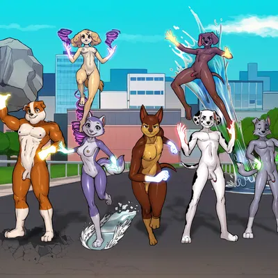 chase (paw patrol), everest (paw patrol), marshall (paw patrol) (paw patrol) created by diacordst