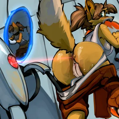 chell, chell (fursona) (portal (series), valve) created by sketchytoasty