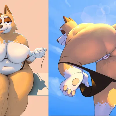 chilli heeler (bluey (series)) created by de4dset