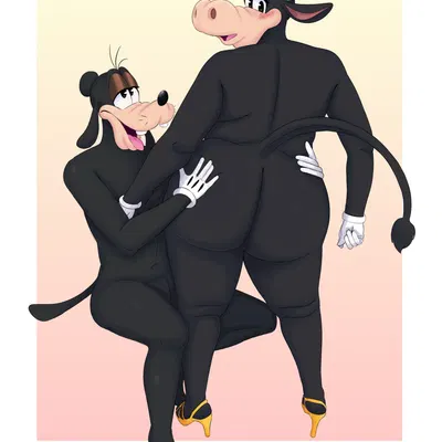 clarabelle cow, goofy (disney) (disney) created by boolishclara