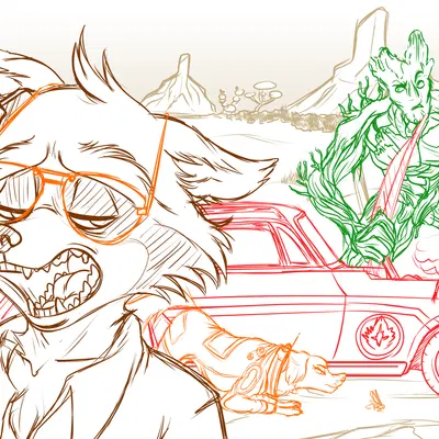 cosmo (marvel), groot, howard the duck (ford, ford mustang) created by wastedtimeee