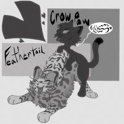 crowfeather (warriors), feathertail (warriors) (warriors (book series)) created by kitt3ngutzz
