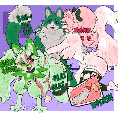 daisy (katson), lily (katson), shadow (katson) (nintendo, pokemon) created by magikarpii