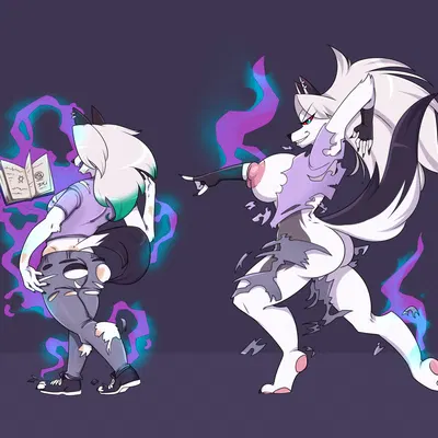 dan (danilokumriolu), loona (helluva boss) (hellaverse, helluva boss) created by danilokumriolu