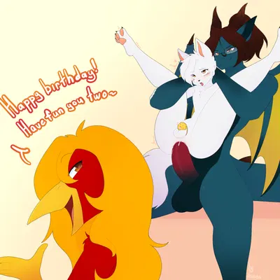 darell dragon (darellzark), glori gamebird, matachu (character) (mythology) created by asusya