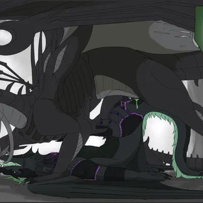 dark the xenodragon, diana the dragoness (alien (franchise), european mythology) created by herpydragon