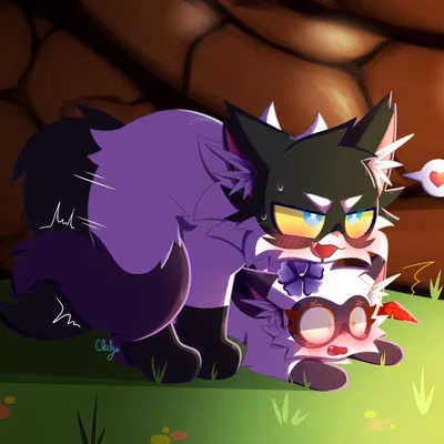 darktail (warriors), violetshine (warriors) (warriors (book series)) created by clouly