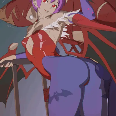 demitri maximoff, lilith aensland (capcom, darkstalkers) created by erotaiga