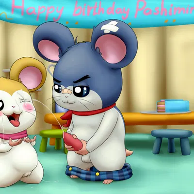 dexter (hamtaro), pashmina (hamtaro), skyham (hamtaro) (hamtaro (series)) created by firestarsartdump