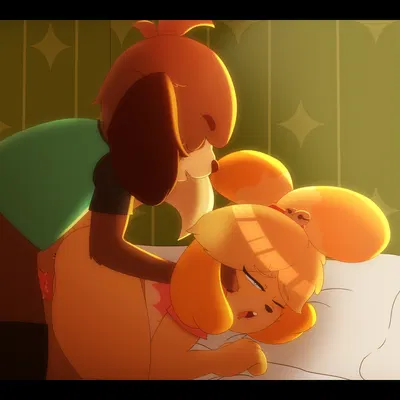 digby (animal crossing), isabelle (animal crossing) (animal crossing, nintendo) created by aquariusfox