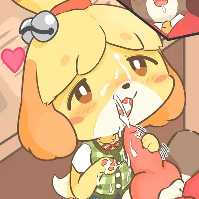 digby (animal crossing), isabelle (animal crossing) (animal crossing, nintendo) created by x kemo