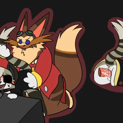 dr. eggman, eris robotnik, fan character (sega, sonic the hedgehog (series)) created by tapiocadraws