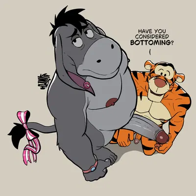 eeyore, tigger (disney, winnie the pooh (franchise)) created by hunter-husky