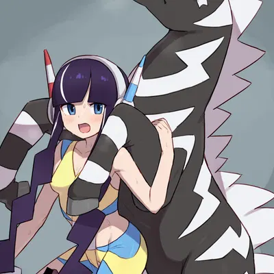 elesa's zebstrika, elesa (pokemon) (nintendo, pokemon) created by chiwino