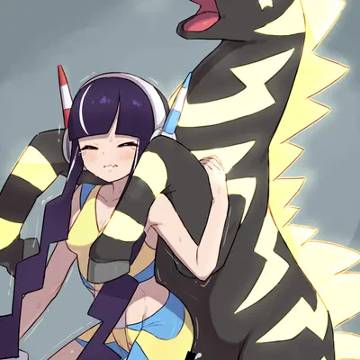 elesa's zebstrika, elesa (pokemon) (nintendo, pokemon) created by chiwino