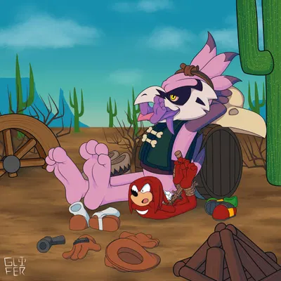 fang the hunter, knuckles the echidna (sega, sonic the hedgehog (series)) created by glifer