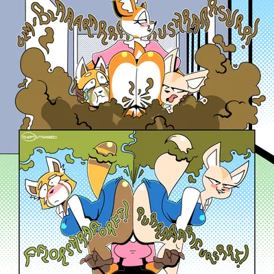 fenneko, retsuko, tsunoda (aggretsuko) (aggretsuko, sanrio) created by ineptoutcast (artist)