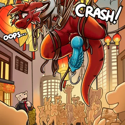 firecracker blaze (chinese new year, mythology) created by fallflys