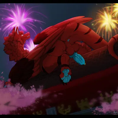 firecracker blaze (chinese new year, mythology) created by korka