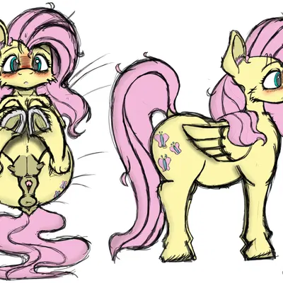 fluttershy (mlp) (friendship is magic, hasbro) created by johrnyreport