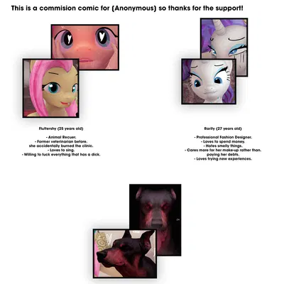 fluttershy (mlp), rarity (mlp) (friendship is magic, hasbro) created by sbxn